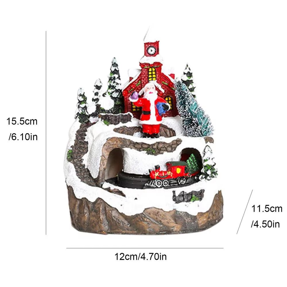 Leuchtendes Weihnachtsornament mit Zug & LED-Beleuchtung