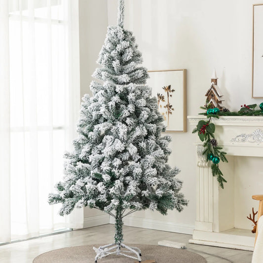 60Cm Christmas Tree White Flocking Snowflake Christmas Tree Decoration Ornaments Desktop Decoration Shopping Mall Party Supplies