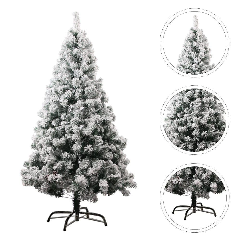 60Cm Christmas Tree White Flocking Snowflake Christmas Tree Decoration Ornaments Desktop Decoration Shopping Mall Party Supplies